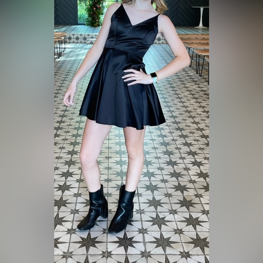 Black elegant little black dress
